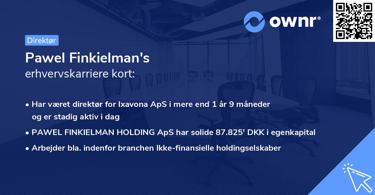 Pawel Finkielman's erhvervskarriere kort
