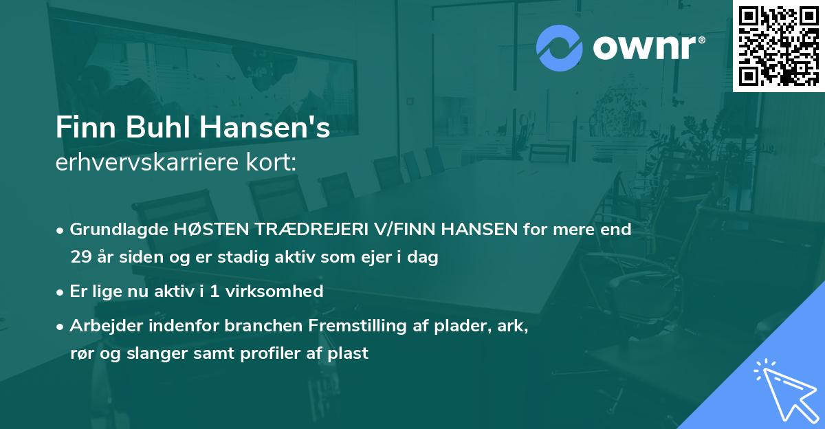 Finn Buhl Hansen's erhvervskarriere kort