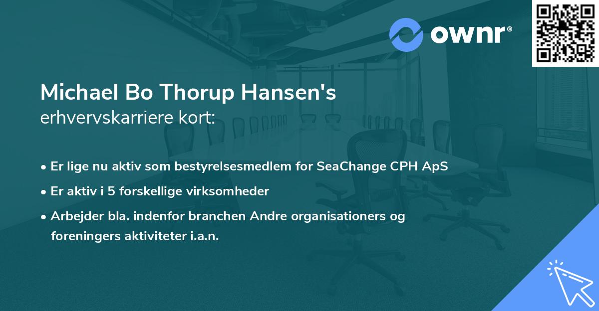 Michael Bo Thorup Hansen's erhvervskarriere kort