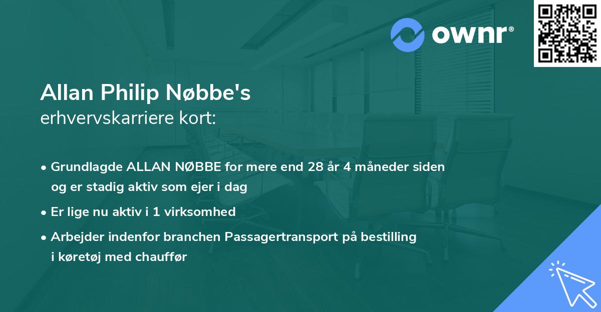 Allan Philip Nøbbe's erhvervskarriere kort
