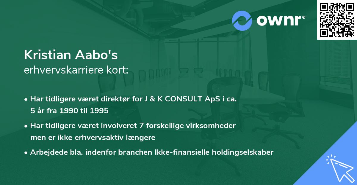 Kristian Aabo's erhvervskarriere kort