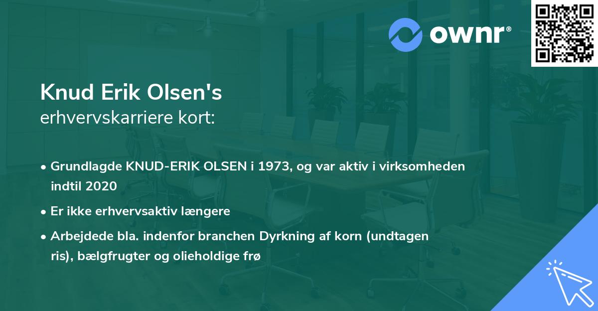 Knud Erik Olsen's erhvervskarriere kort