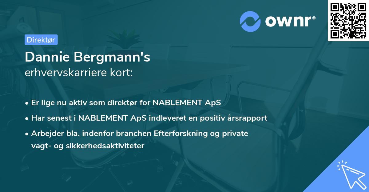 Dannie Bergmann's erhvervskarriere kort
