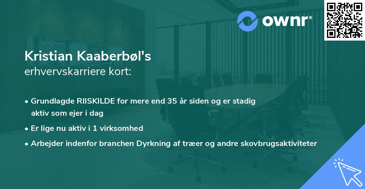 Kristian Kaaberbøl's erhvervskarriere kort