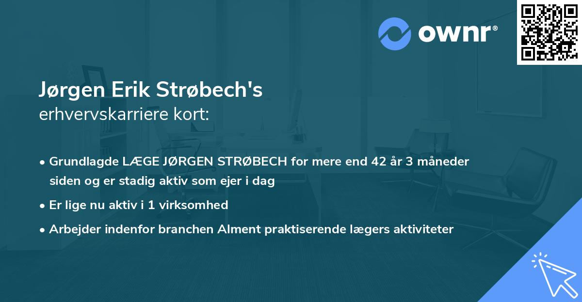 Jørgen Erik Strøbech's erhvervskarriere kort