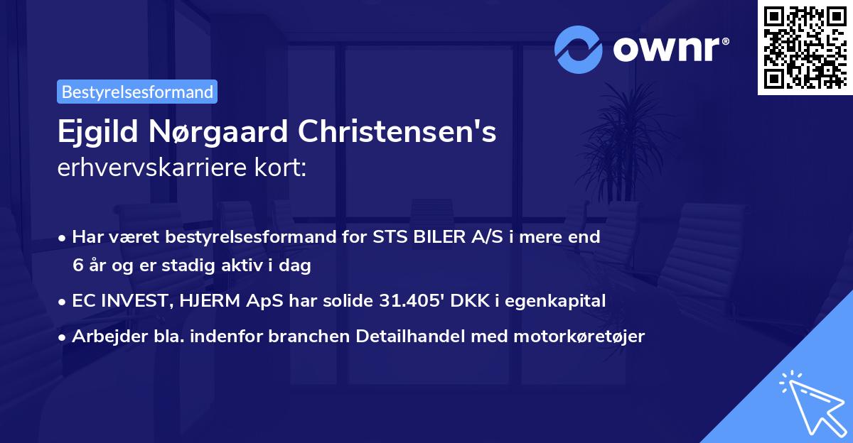 Ejgild Nørgaard Christensen's erhvervskarriere kort