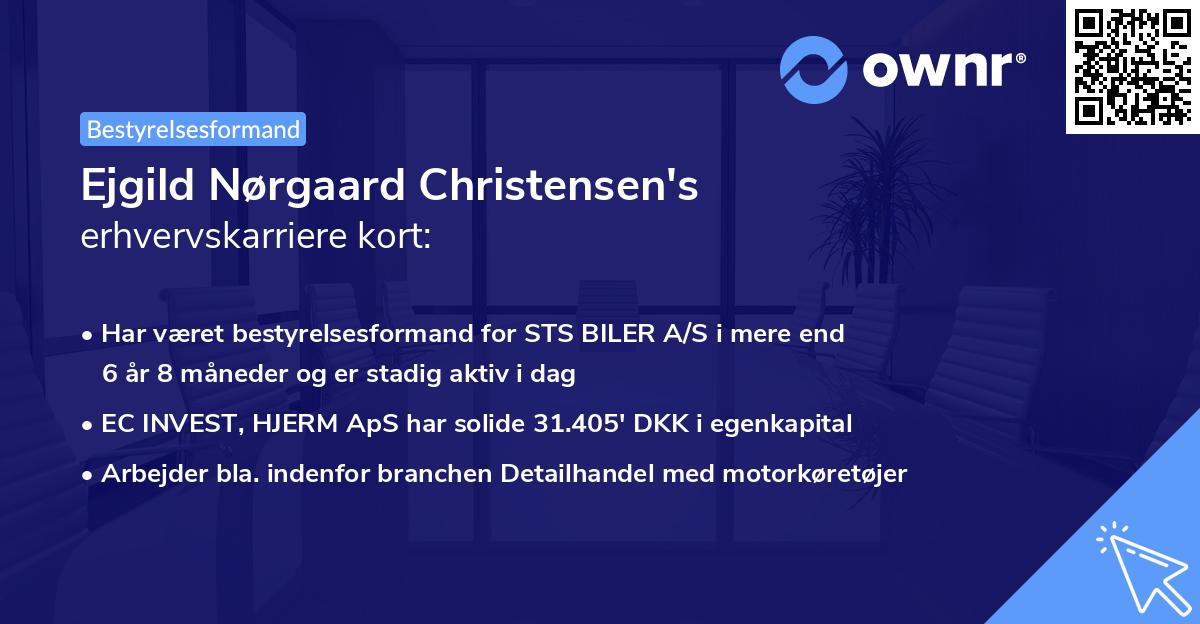 Ejgild Nørgaard Christensen's erhvervskarriere kort