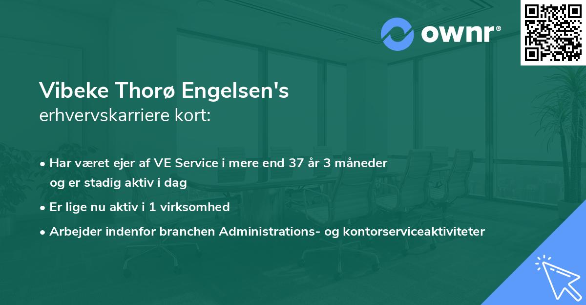 Vibeke Thorø Engelsen's erhvervskarriere kort