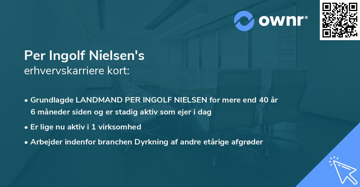 Per Ingolf Nielsen's erhvervskarriere kort