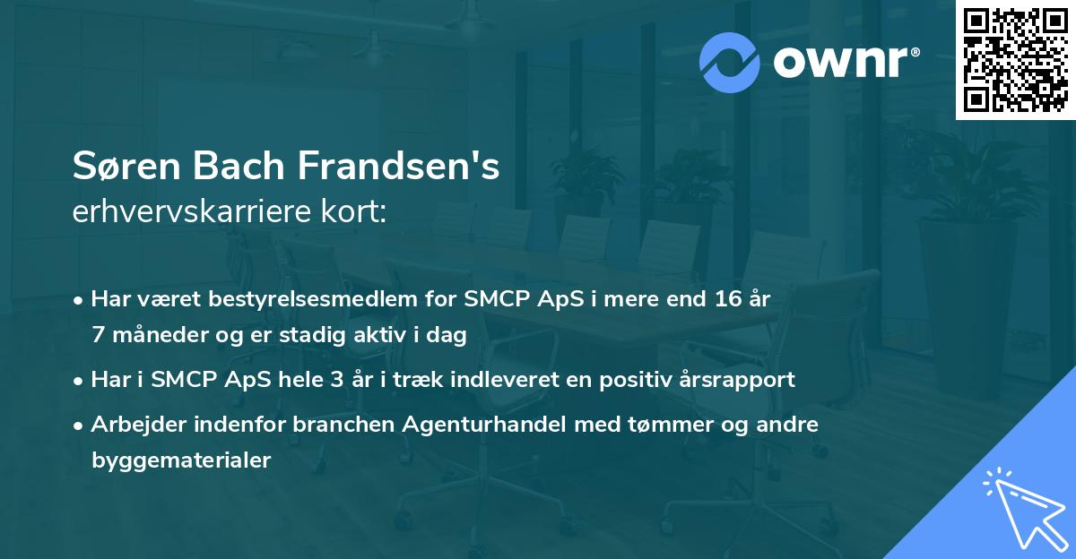 Søren Bach Frandsen's erhvervskarriere kort