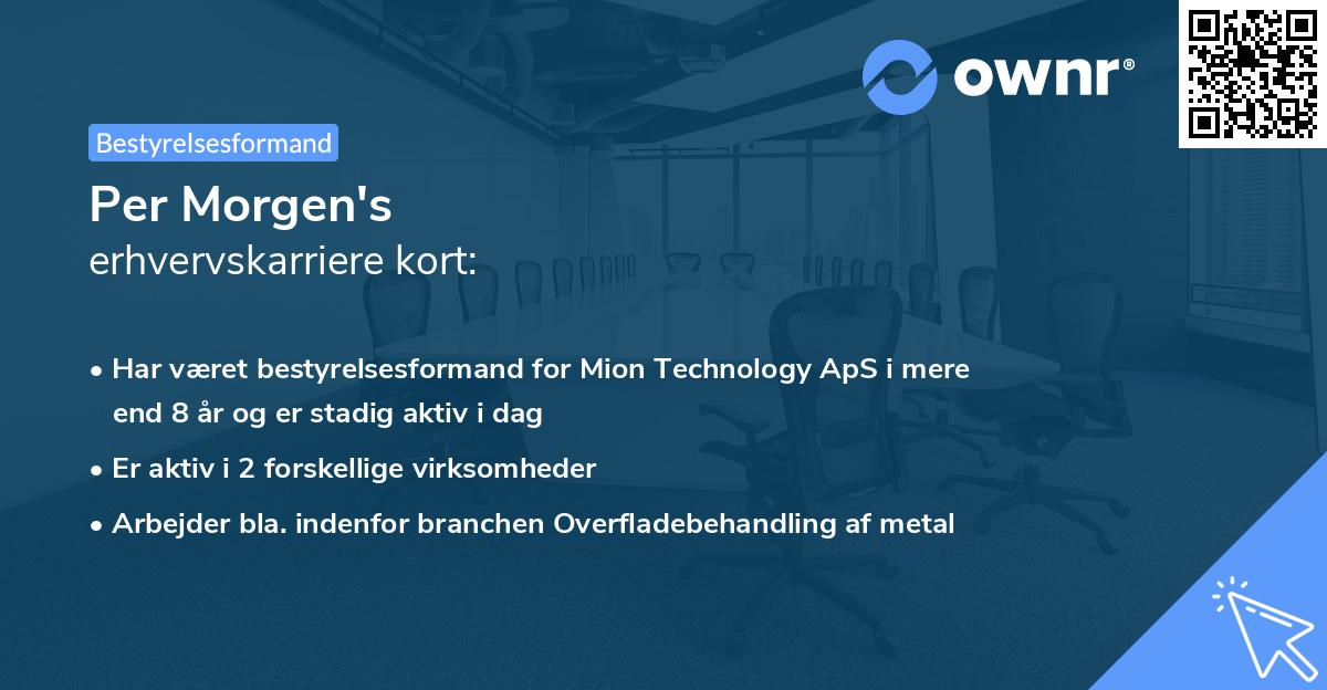 Per Morgen's erhvervskarriere kort