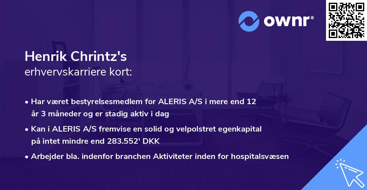 Henrik Chrintz's erhvervskarriere kort