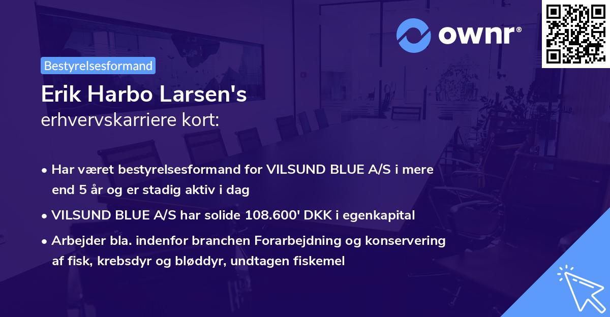 Erik Harbo Larsen's erhvervskarriere kort