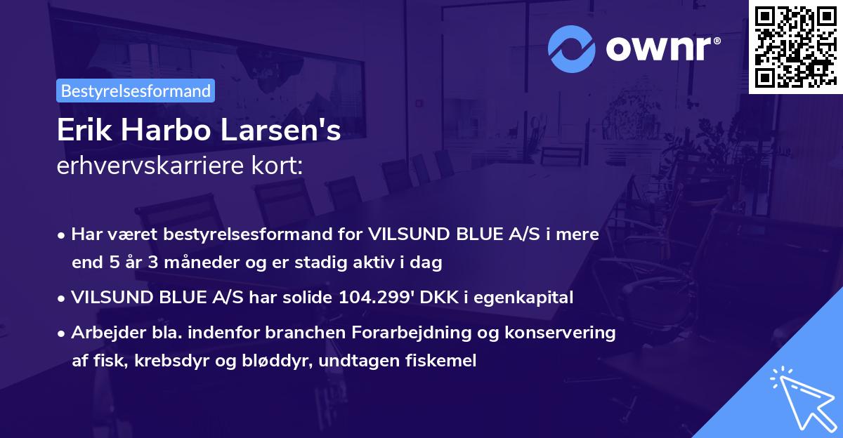Erik Harbo Larsen's erhvervskarriere kort