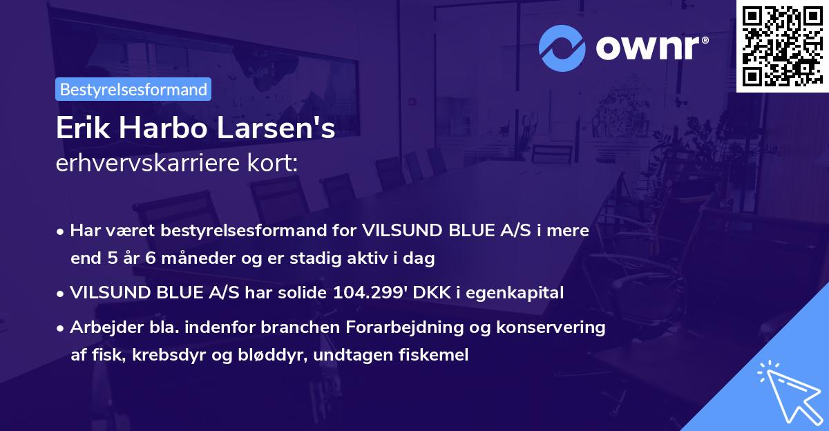 Erik Harbo Larsen's erhvervskarriere kort