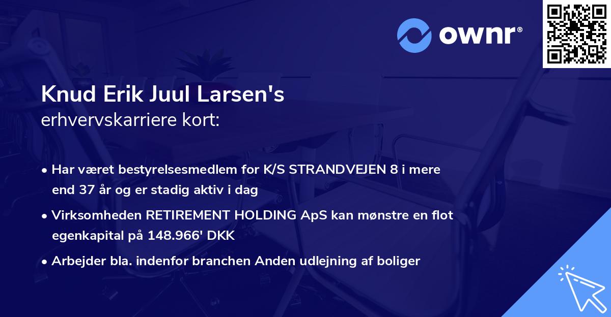 Knud Erik Juul Larsen's erhvervskarriere kort