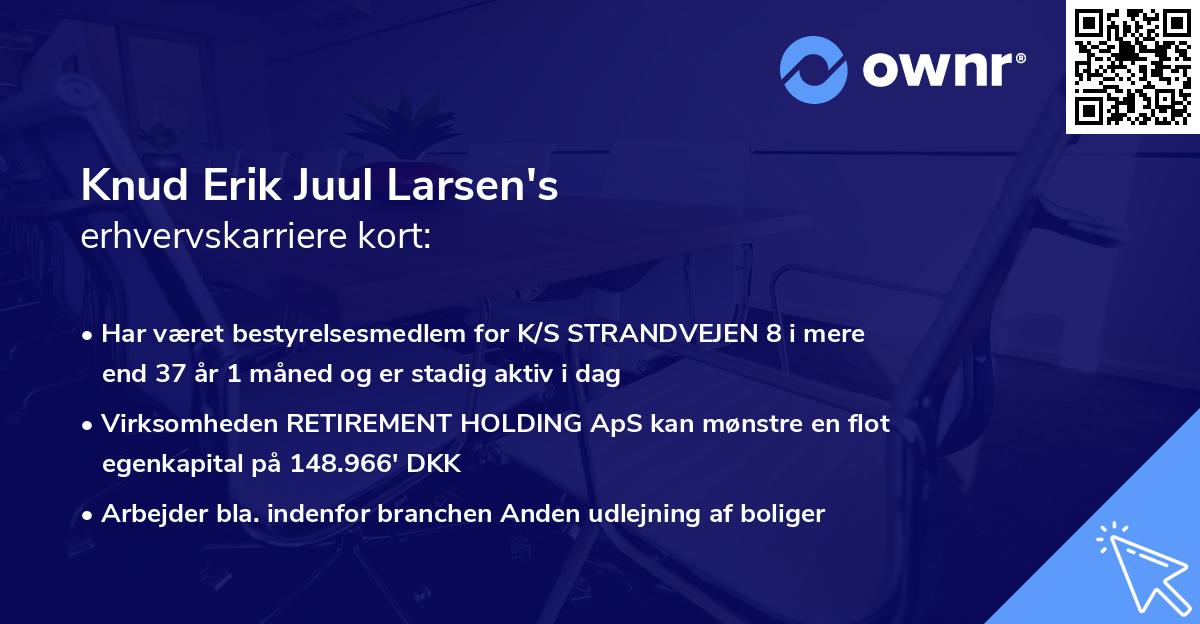 Knud Erik Juul Larsen's erhvervskarriere kort