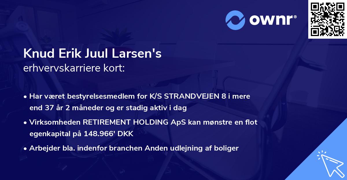 Knud Erik Juul Larsen's erhvervskarriere kort