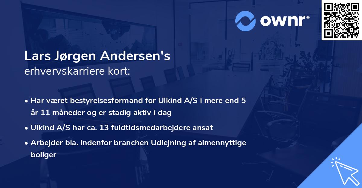 Lars Jørgen Andersen's erhvervskarriere kort