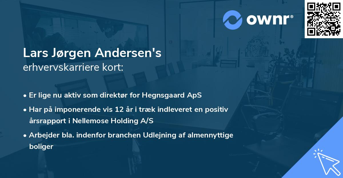 Lars Jørgen Andersen's erhvervskarriere kort