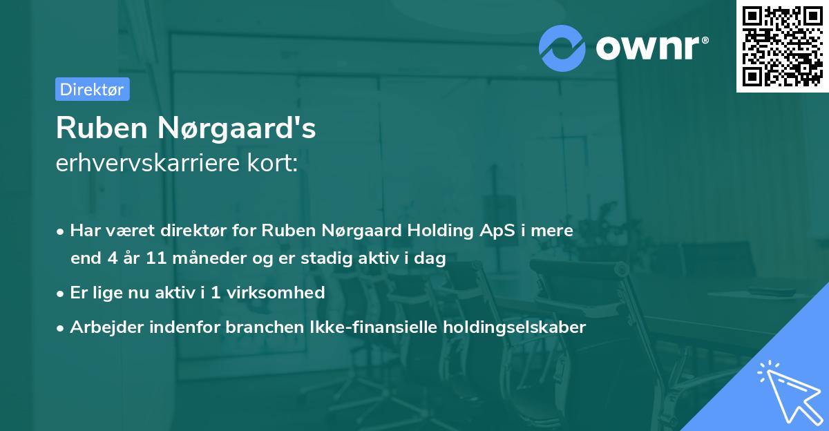 Ruben Nørgaard's erhvervskarriere kort