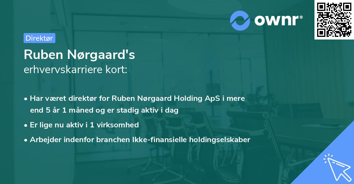 Ruben Nørgaard's erhvervskarriere kort