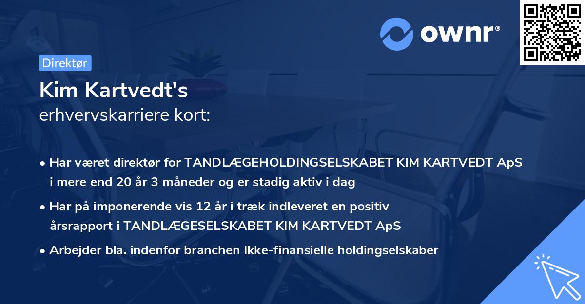 Kim Kartvedt's erhvervskarriere kort