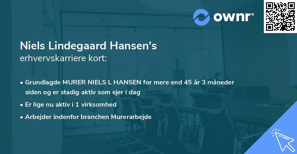 Niels Lindegaard Hansen's erhvervskarriere kort