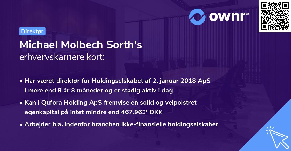Michael Molbech Sorth's erhvervskarriere kort