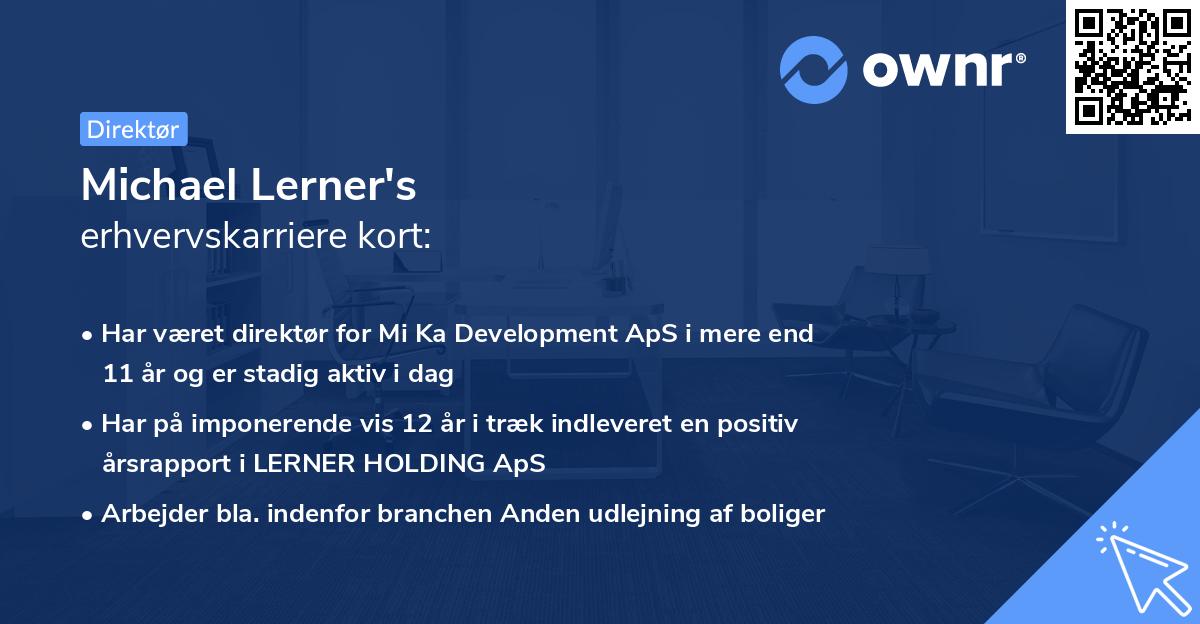 Michael Lerner's erhvervskarriere kort