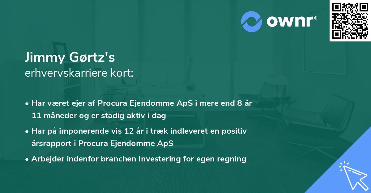 Jimmy Gørtz's erhvervskarriere kort