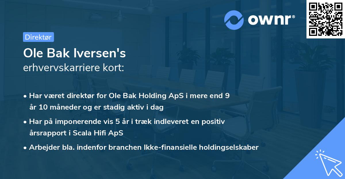 Ole Bak Iversen's erhvervskarriere kort