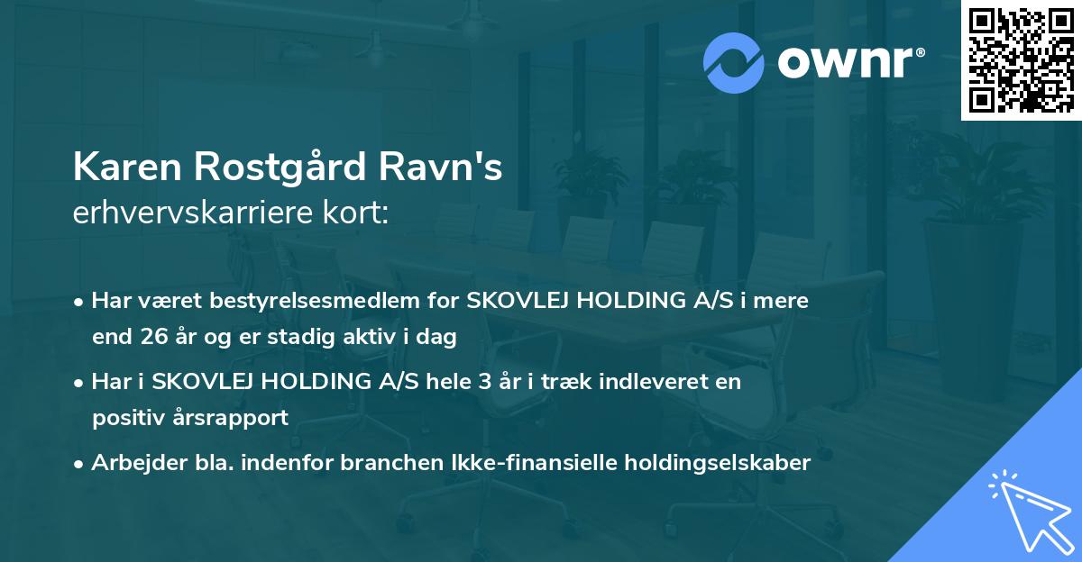 Karen Rostgård Ravn's erhvervskarriere kort