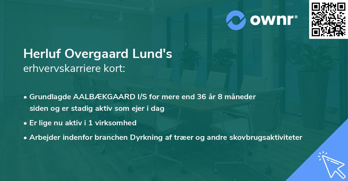 Herluf Overgaard Lund's erhvervskarriere kort
