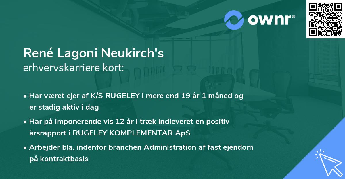 René Lagoni Neukirch's erhvervskarriere kort