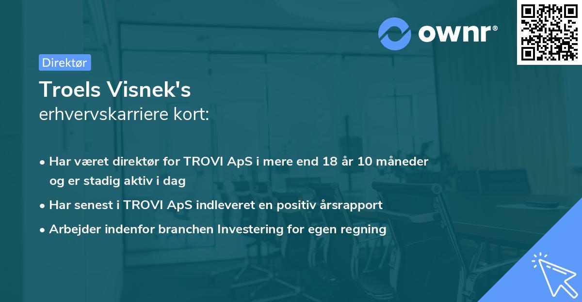 Troels Visnek's erhvervskarriere kort