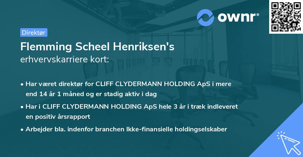 Flemming Scheel Henriksen's erhvervskarriere kort
