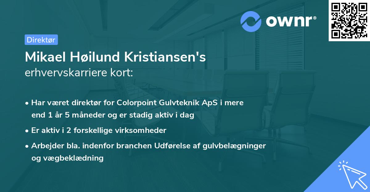 Mikael Høilund Kristiansen's erhvervskarriere kort