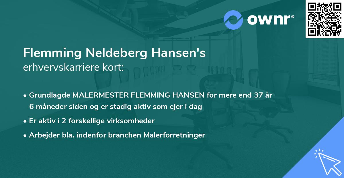 Flemming Neldeberg Hansen's erhvervskarriere kort