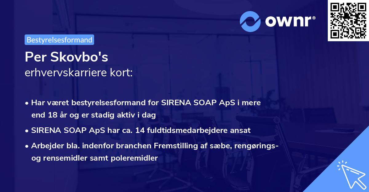 Per Skovbo's erhvervskarriere kort