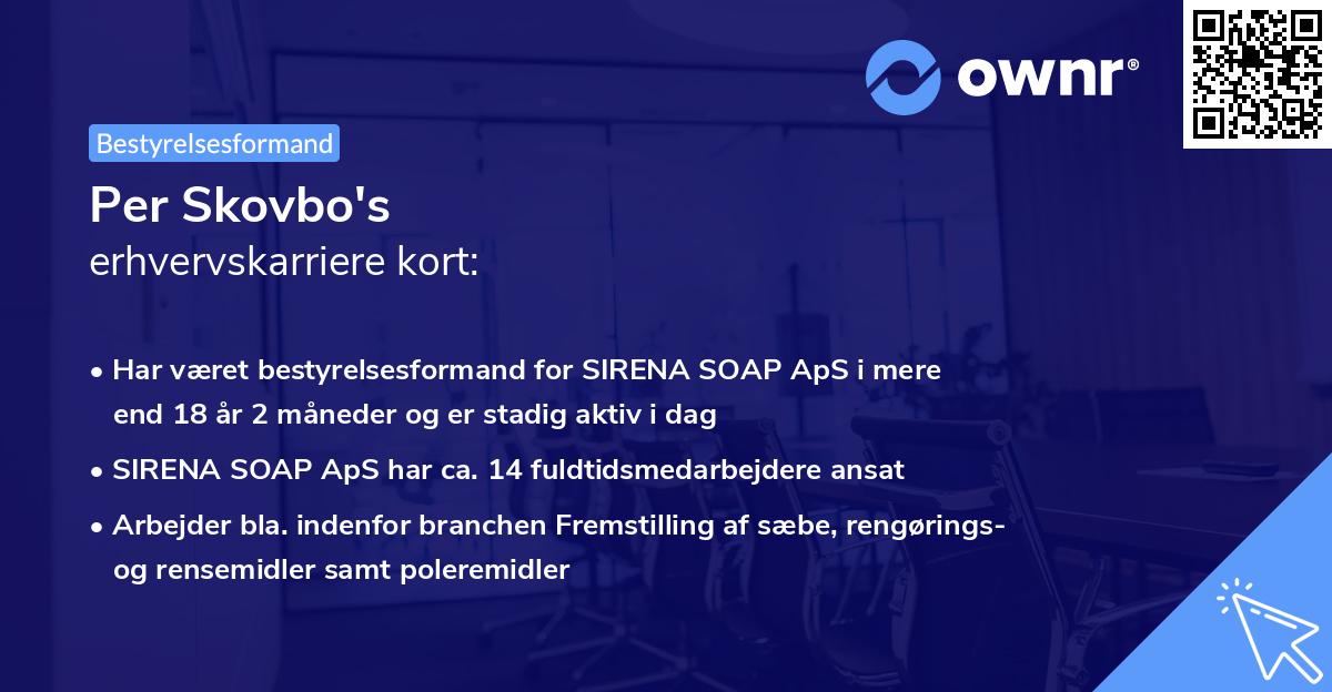Per Skovbo's erhvervskarriere kort