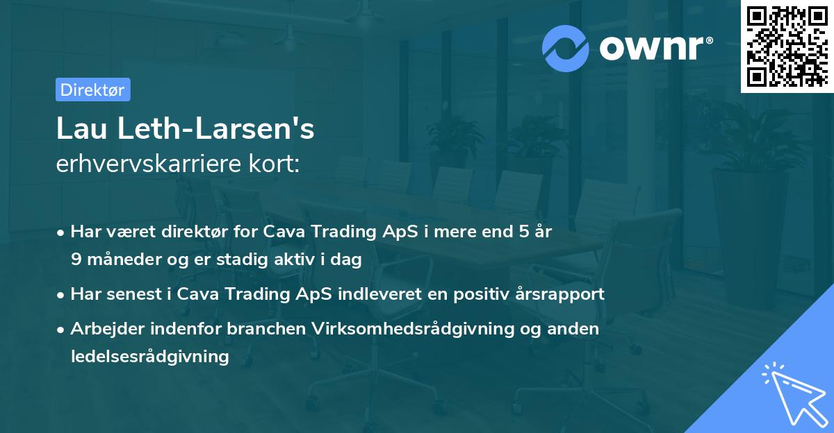 Lau Leth-Larsen's erhvervskarriere kort