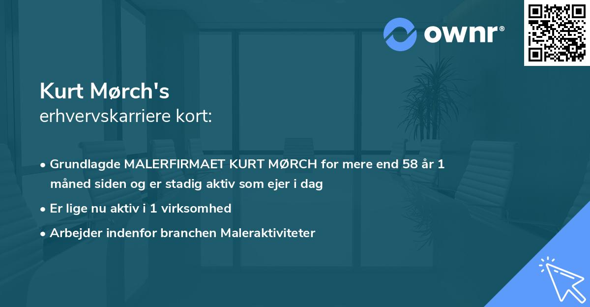 Kurt Mørch's erhvervskarriere kort