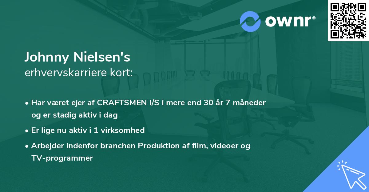 Johnny Nielsen's erhvervskarriere kort