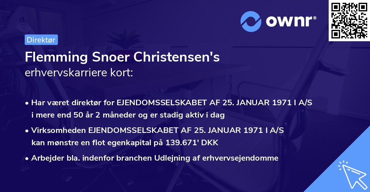 Flemming Snoer Christensen's erhvervskarriere kort