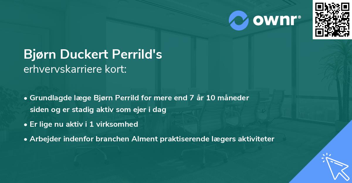 Bjørn Duckert Perrild's erhvervskarriere kort