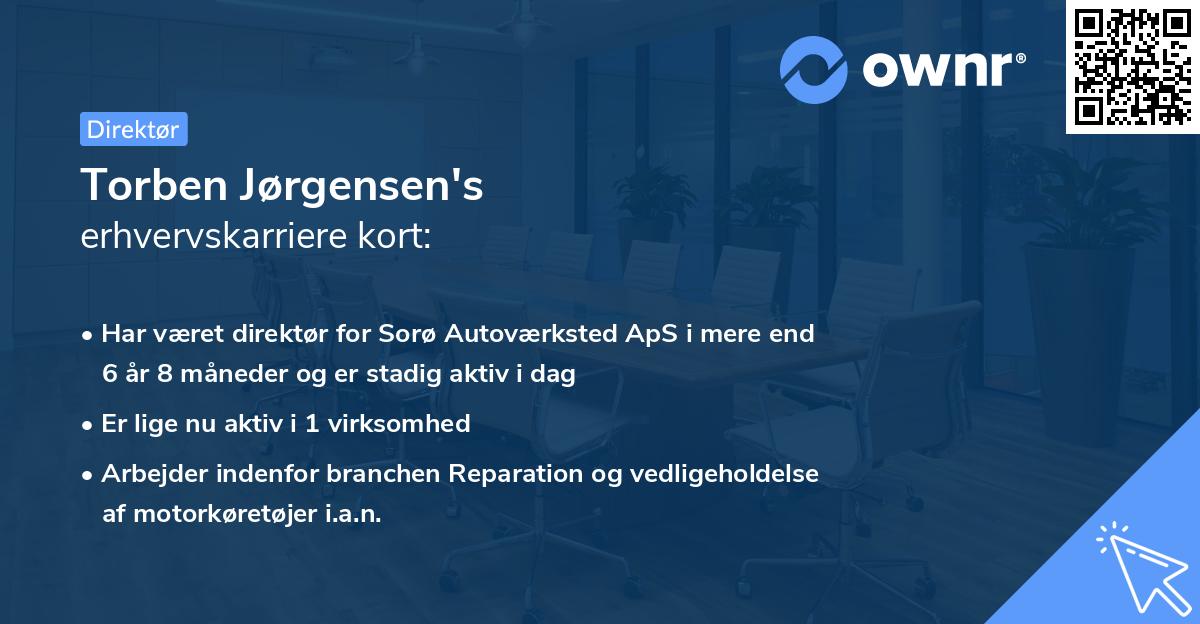 Torben Jørgensen's erhvervskarriere kort