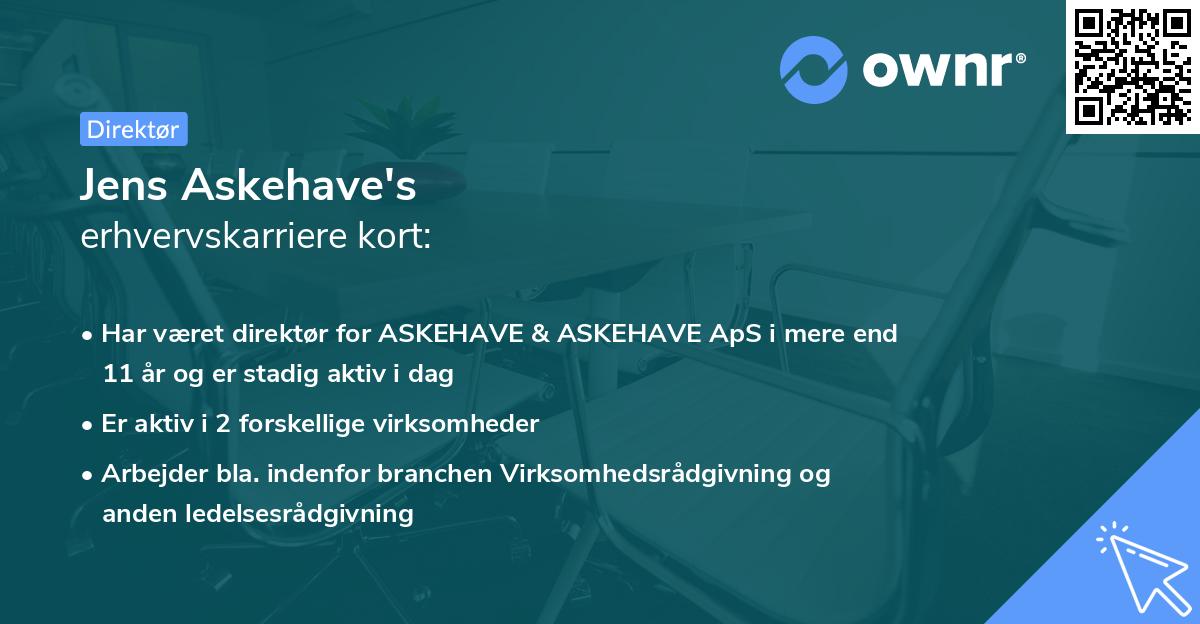 Jens Askehave's erhvervskarriere kort