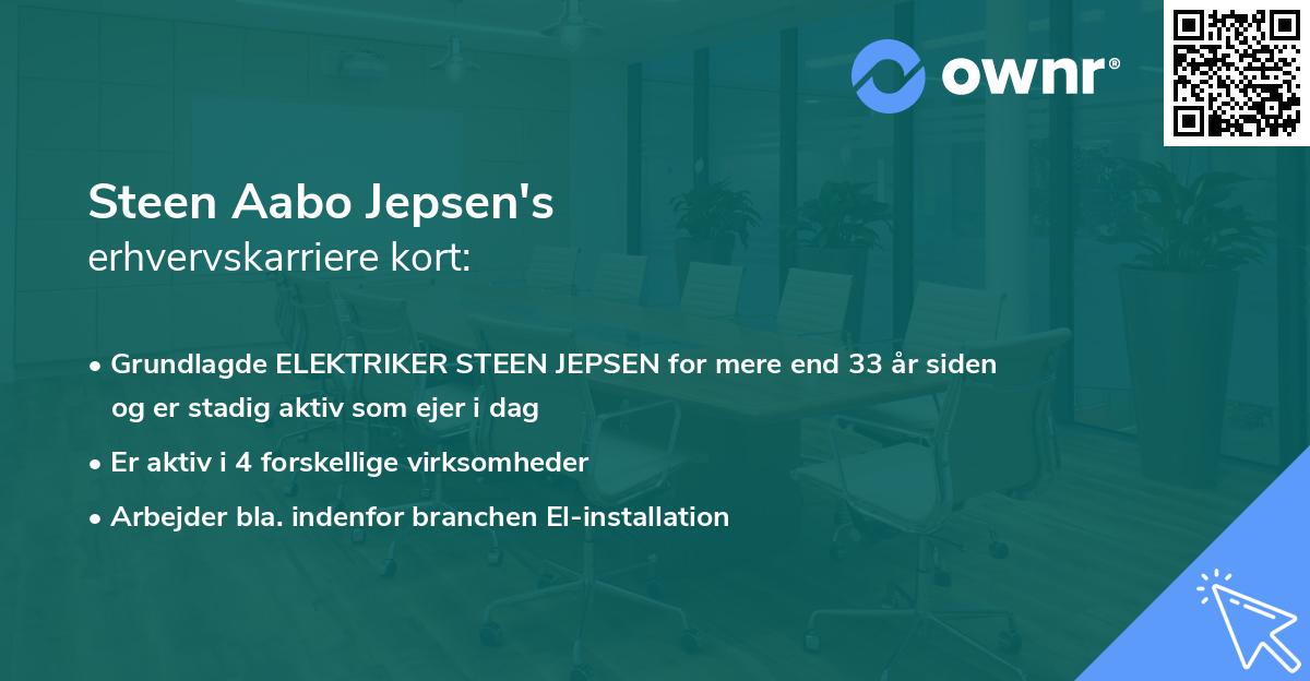 Steen Aabo Jepsen's erhvervskarriere kort