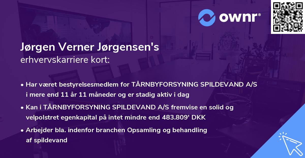 Jørgen Verner Jørgensen's erhvervskarriere kort